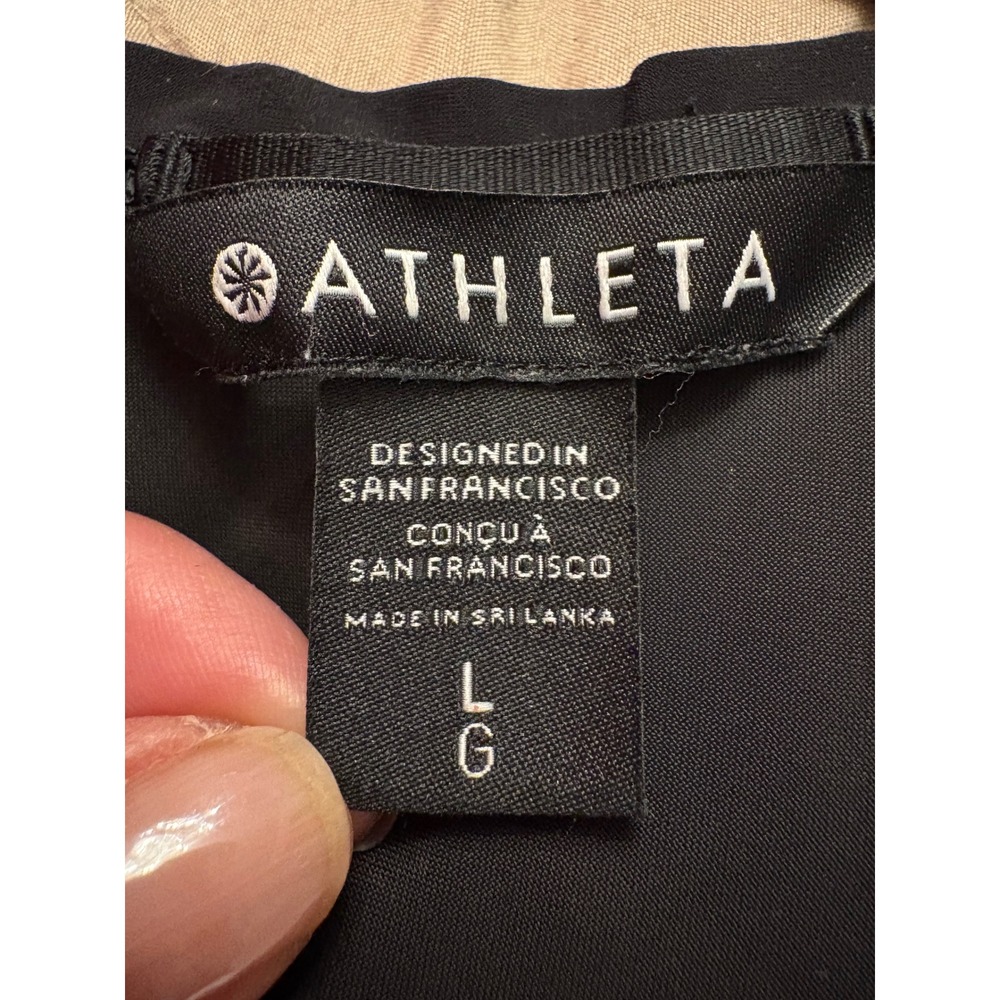 Athleta Ultimate Scoop Tank Black‎ Racerback Workout Top Womens Large - Picture 5 of 6